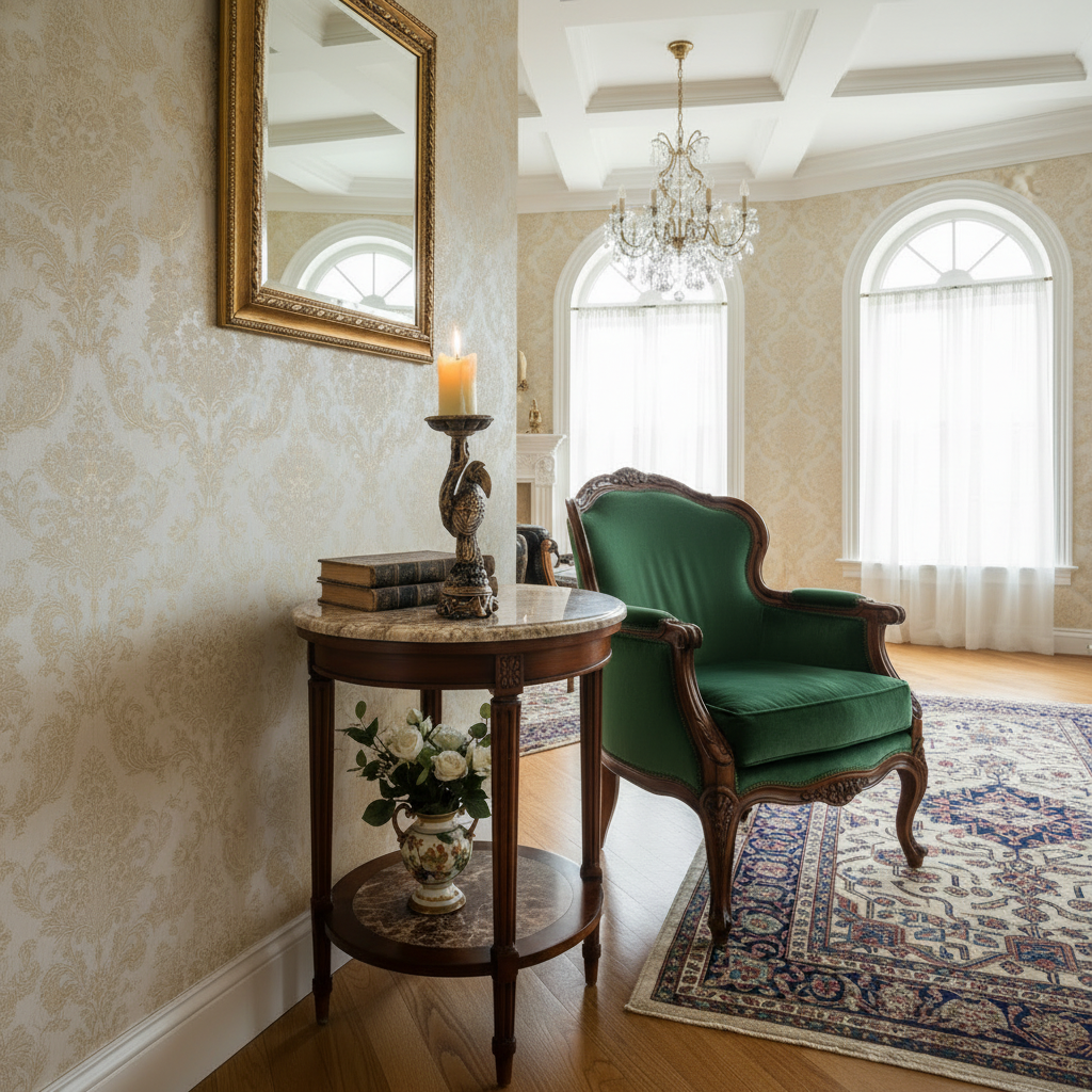 Antique Golden Sculpture of an Eagle with Candle Stick (without Candle)