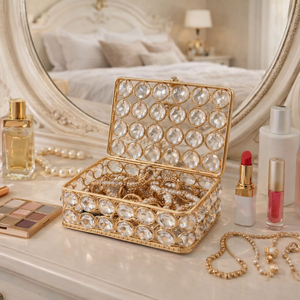 Crystal Beaded Jewellery Box
