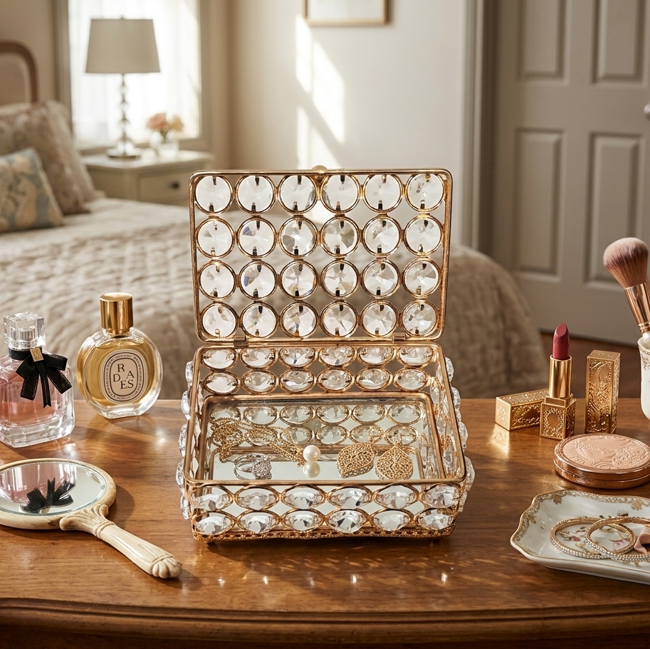 Crystal Beaded Jewellery Box