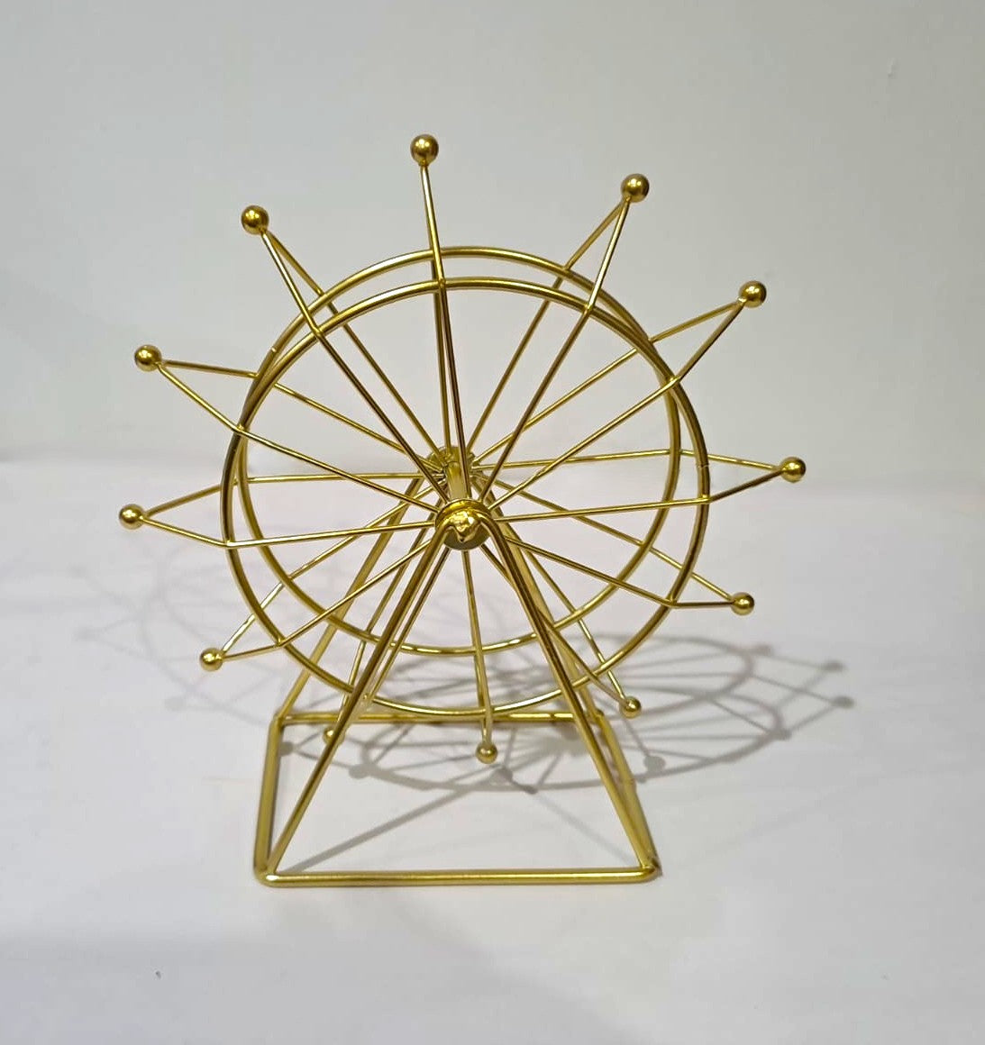 Golden Metal Ferris Wheel Desktop Sculpture