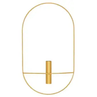 2 Golden Metallic Planters with artificial Red Rosebuds in Oval Shaped Frames