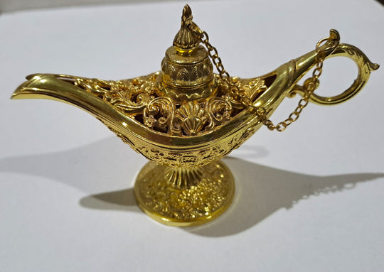 Golden Metallic Aladdin Genie Light Lamp