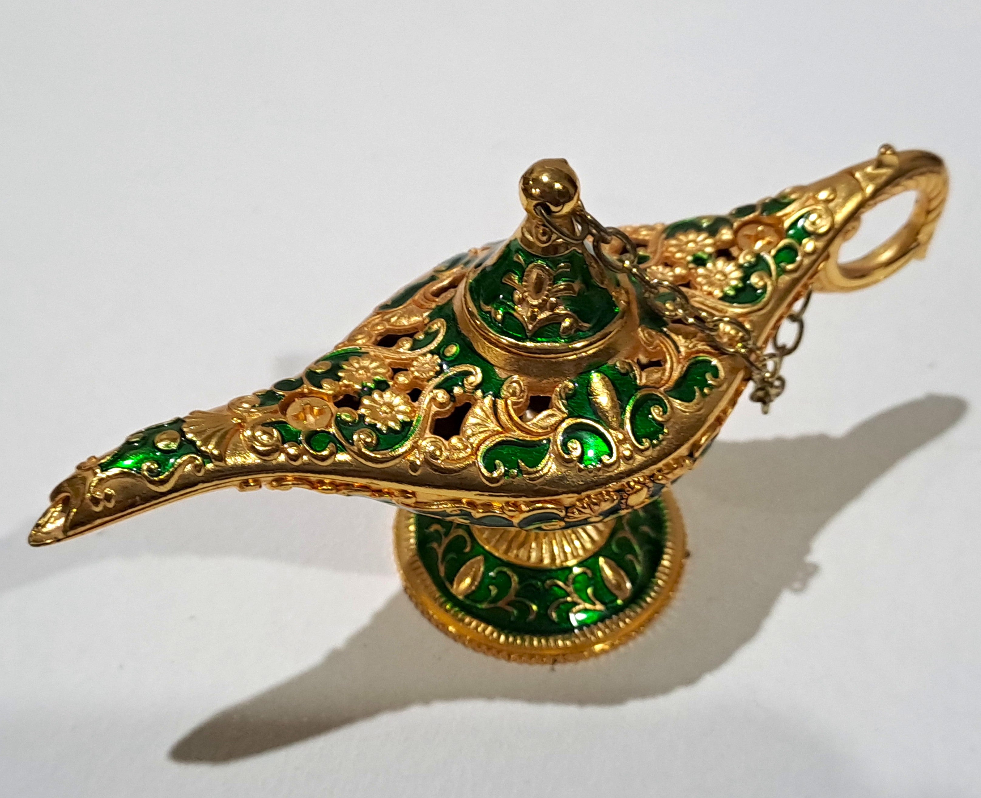 Golden-Green Metallic Aladdin Genie Light Lamp