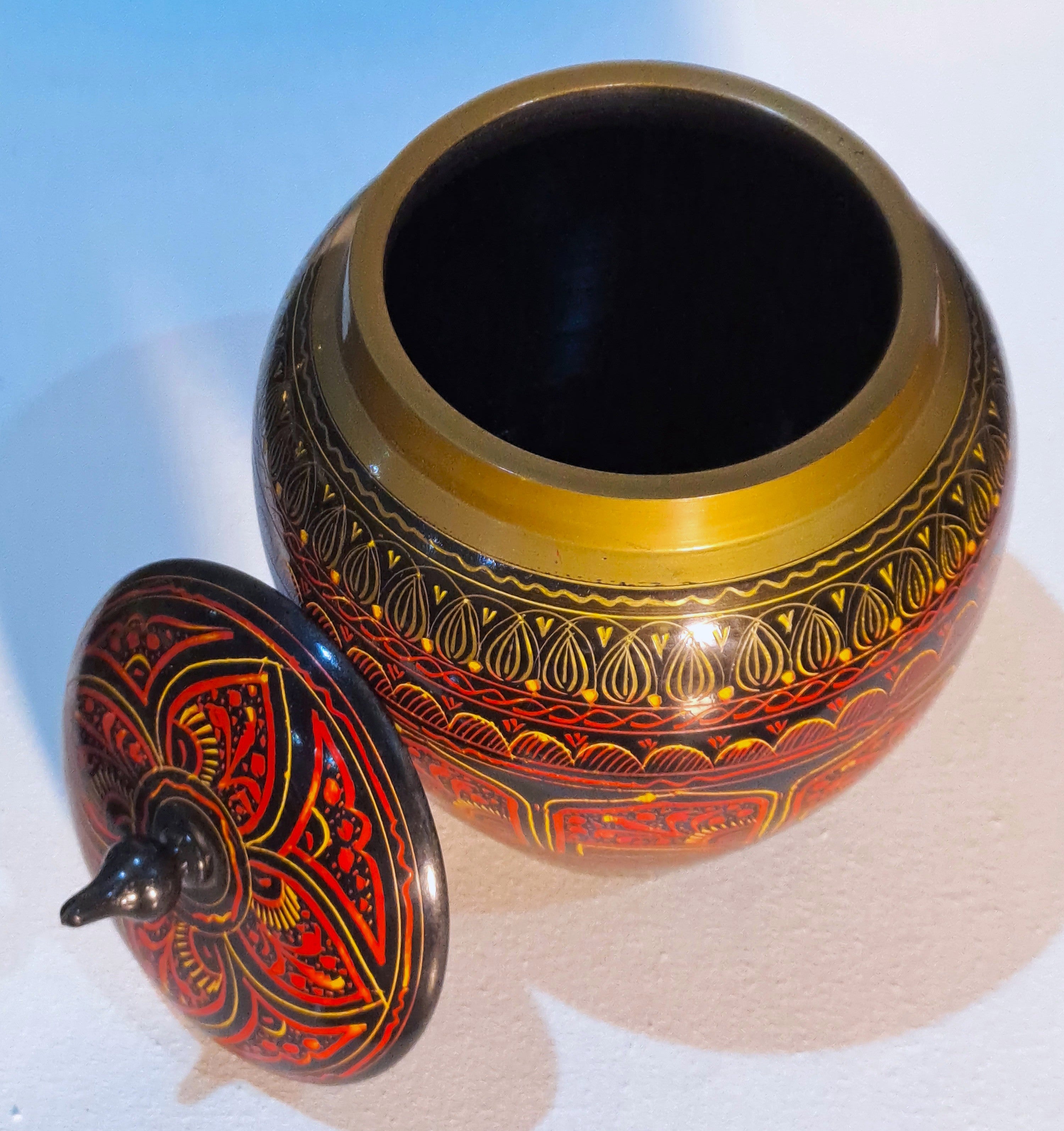 Wooden Artistic Naqshi  Design Candy Jar