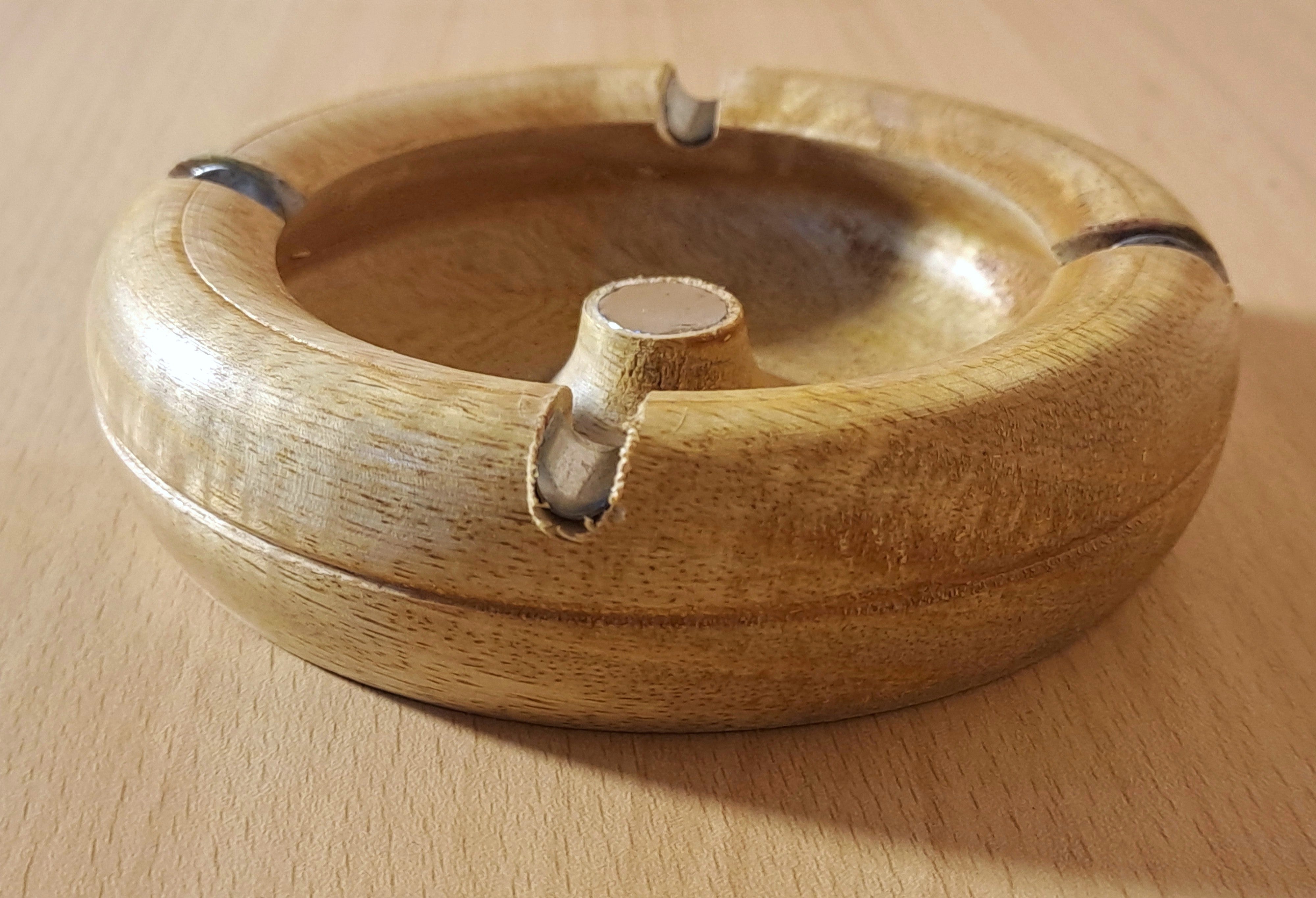Round Wooden Ashtray
