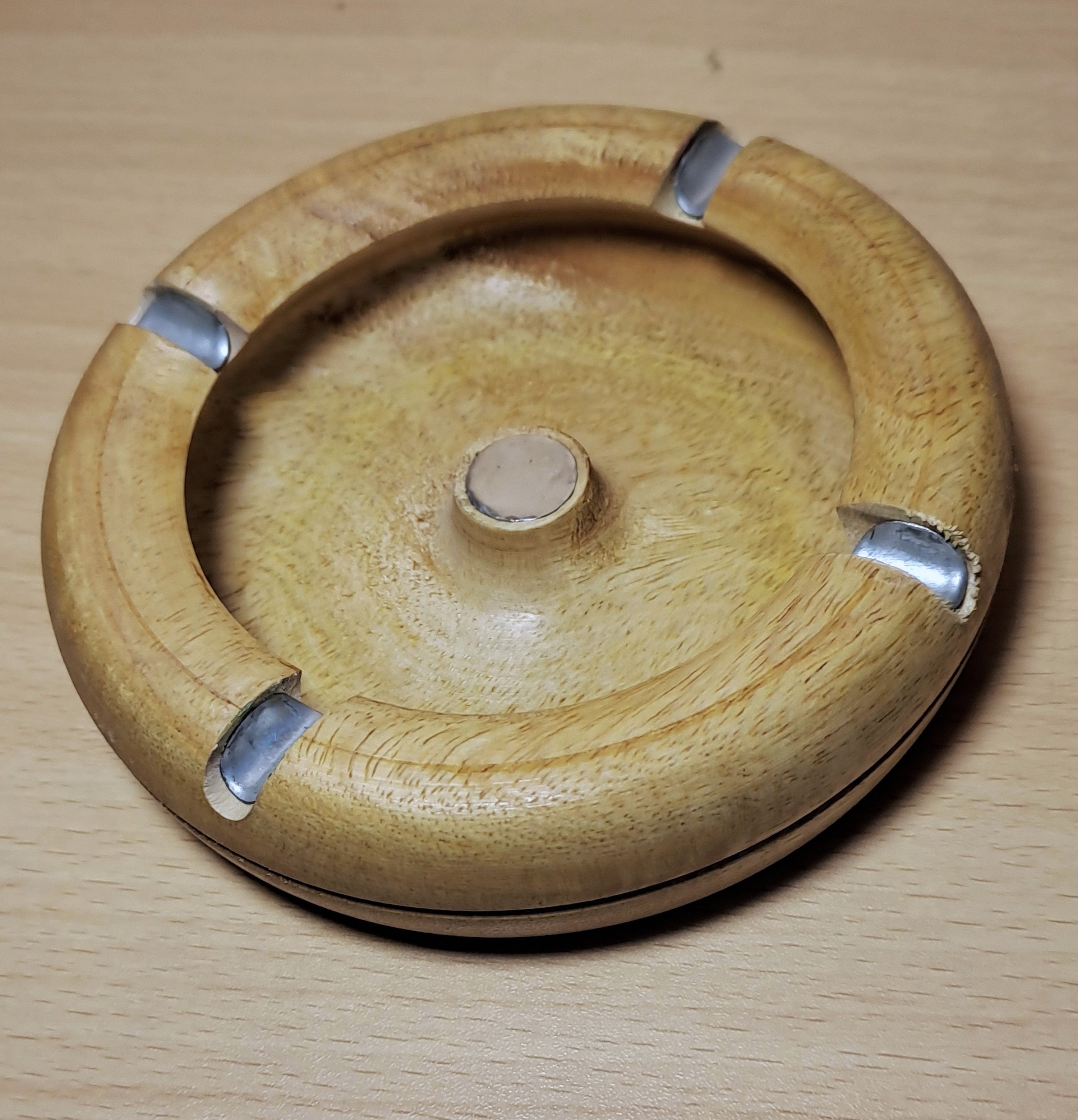 Round Wooden Ashtray