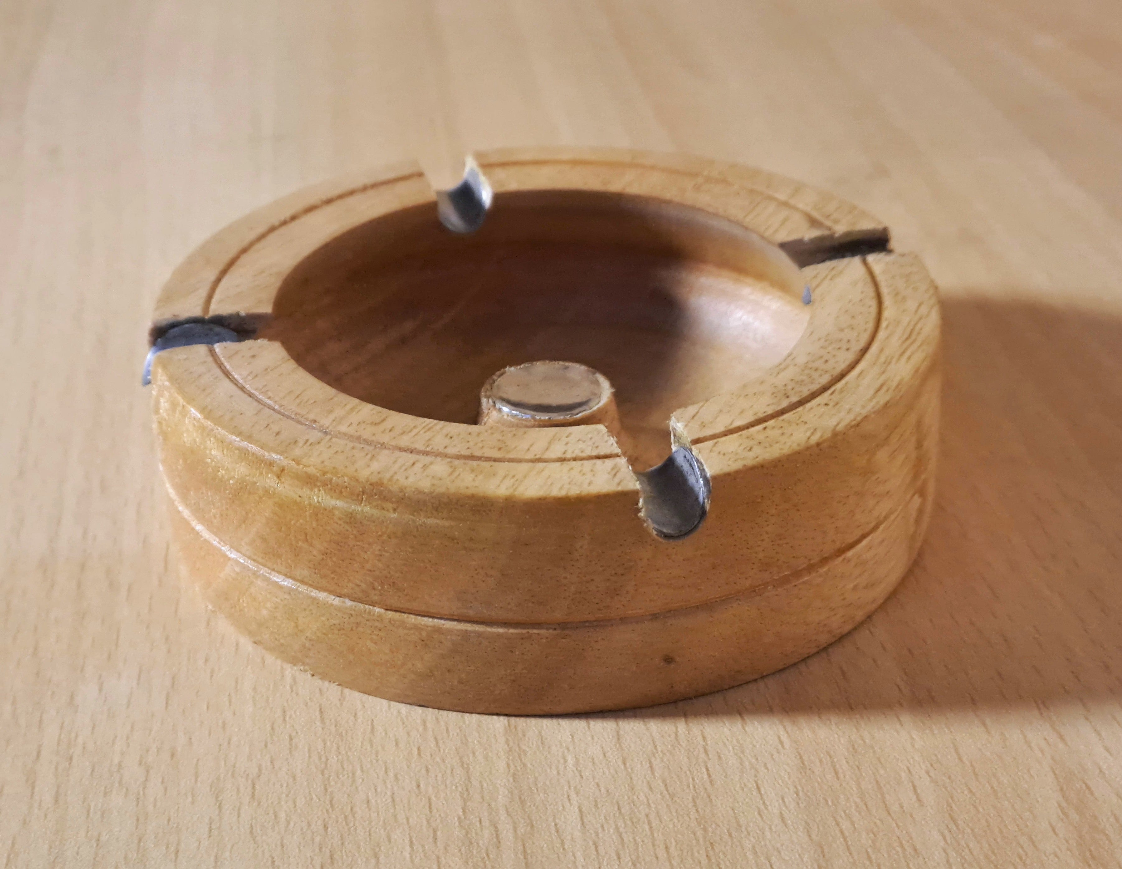 Round Wooden Ashtray