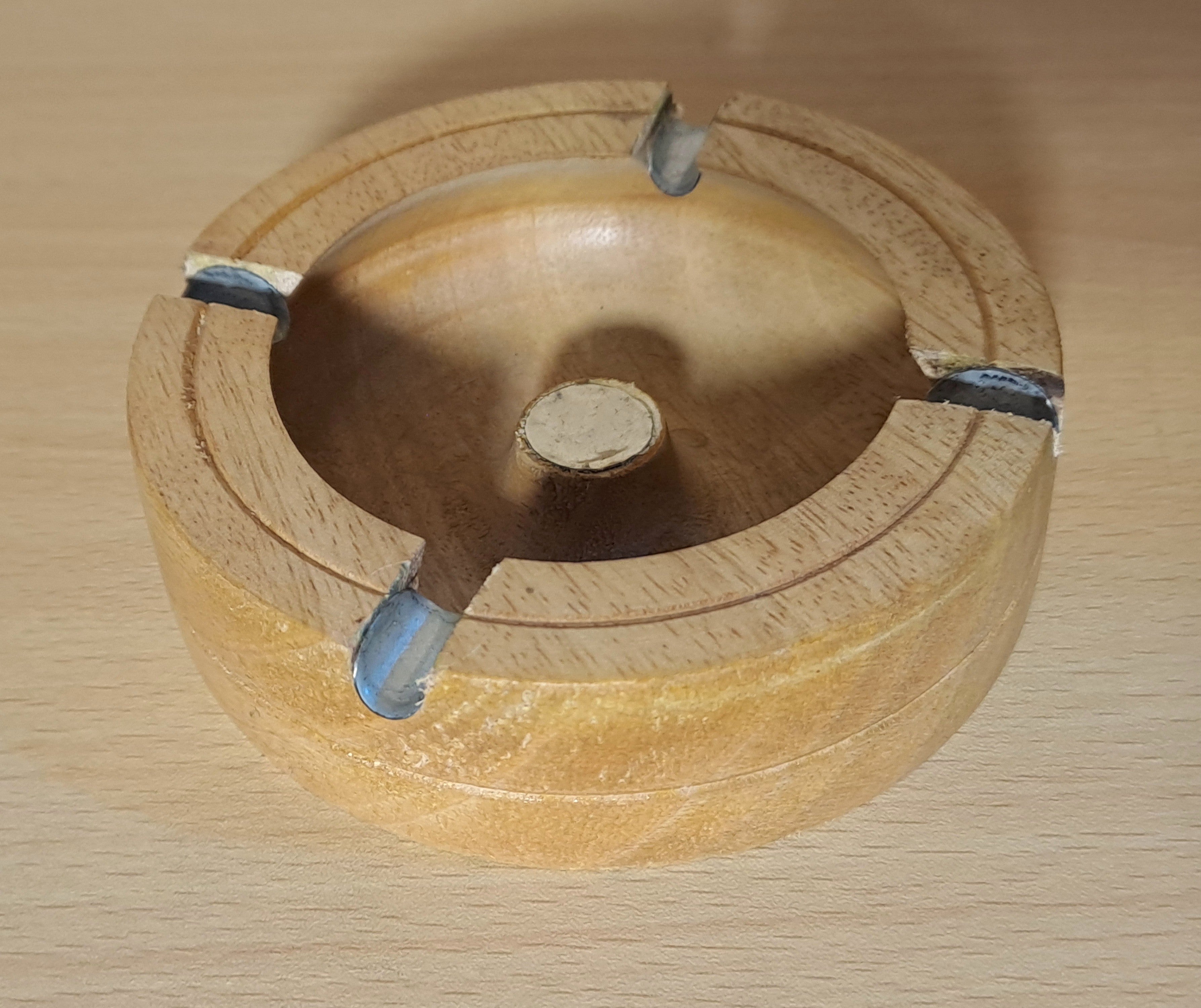 Round Wooden Ashtray