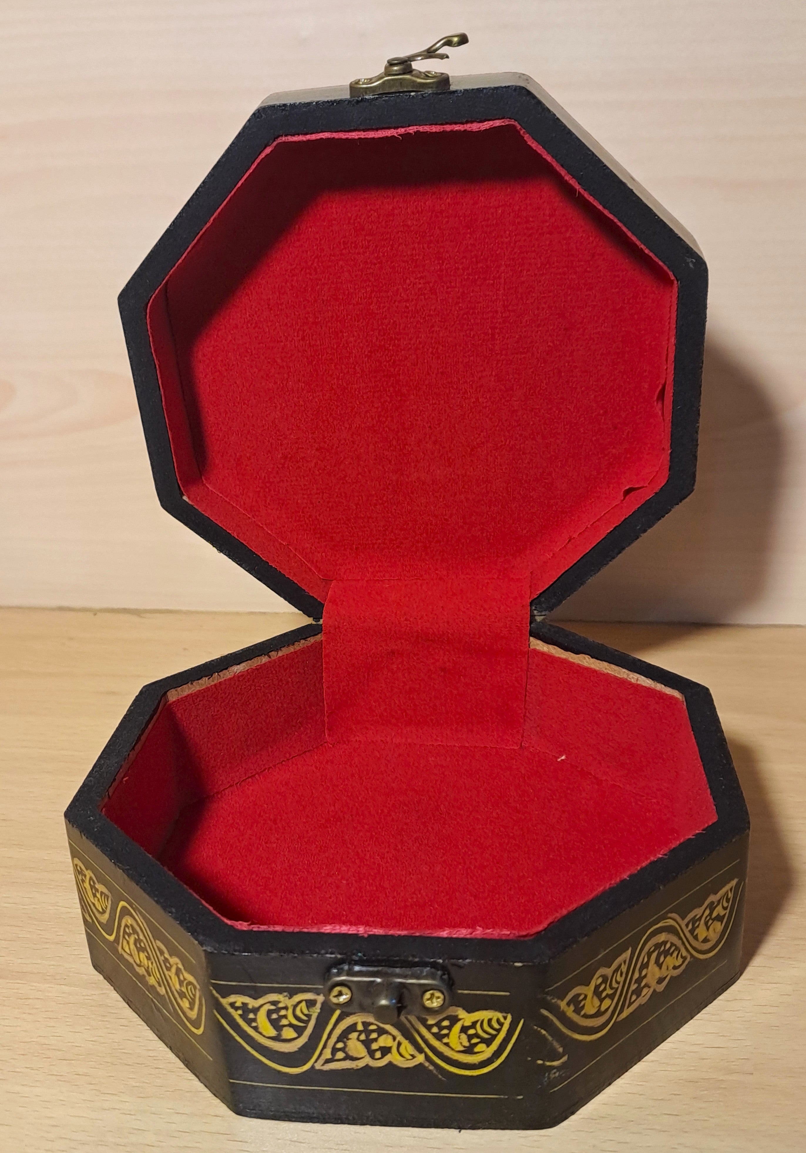 Wooden Artistic Naqshi Design Octagona Jewelley Box