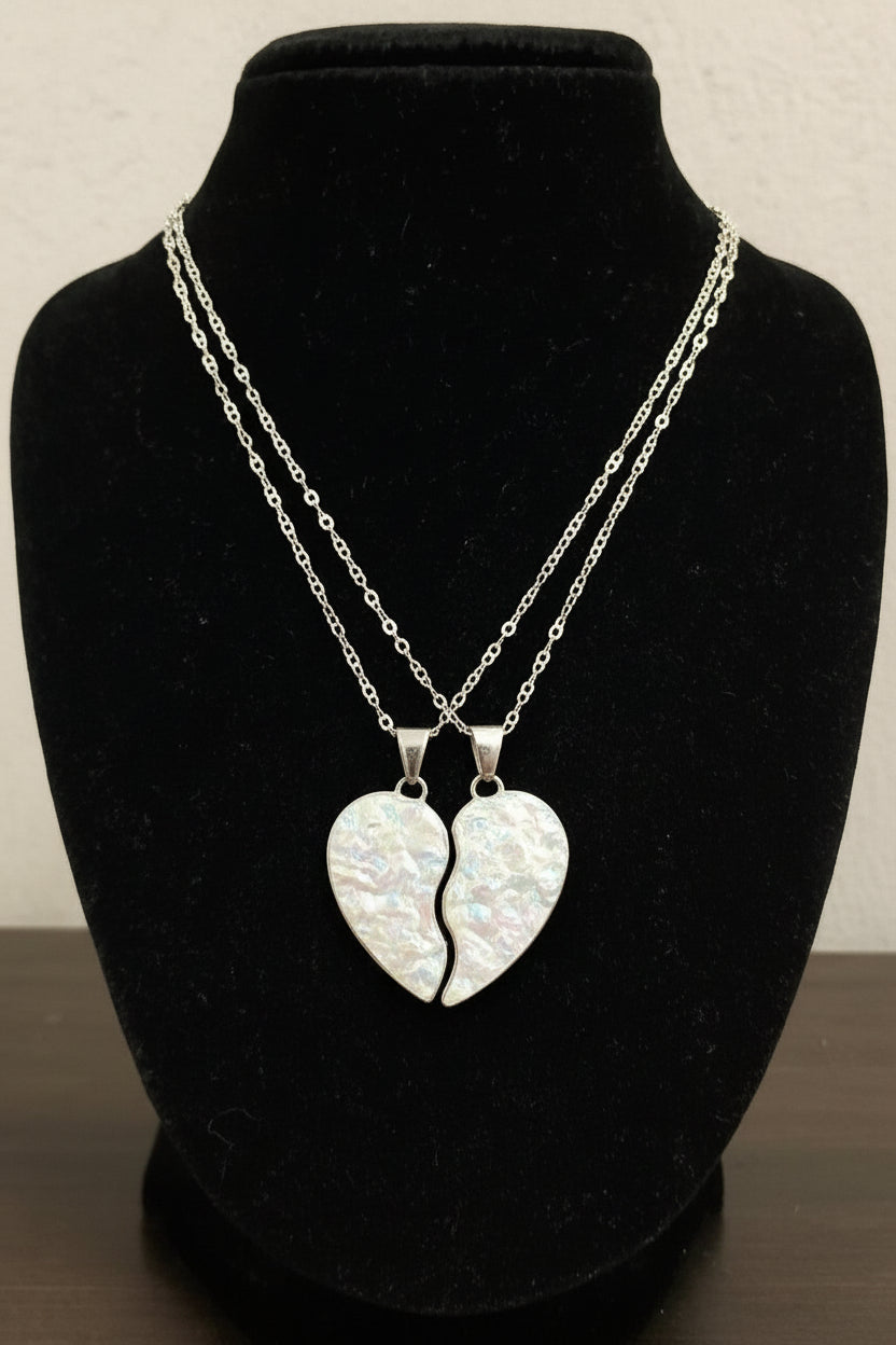 Antique Silver Broken Heart Charm Locket in Gift Packing