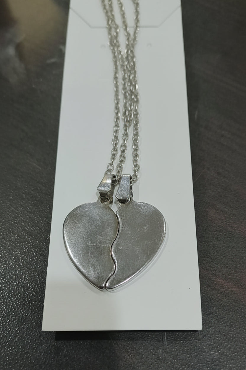 Antique Silver Broken Heart Charm Locket in Gift Packing