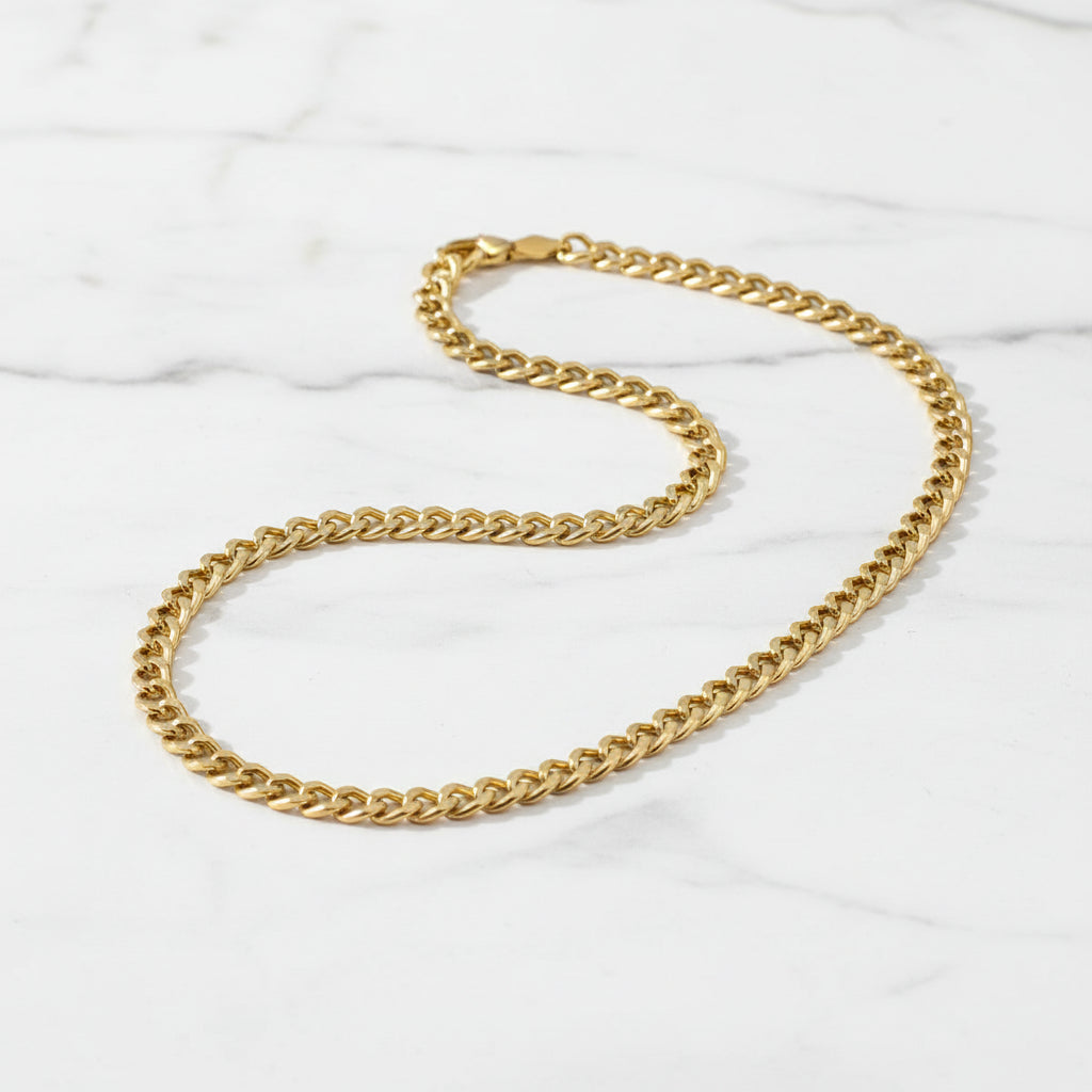 Golden Cuban Chain in Gift Packing