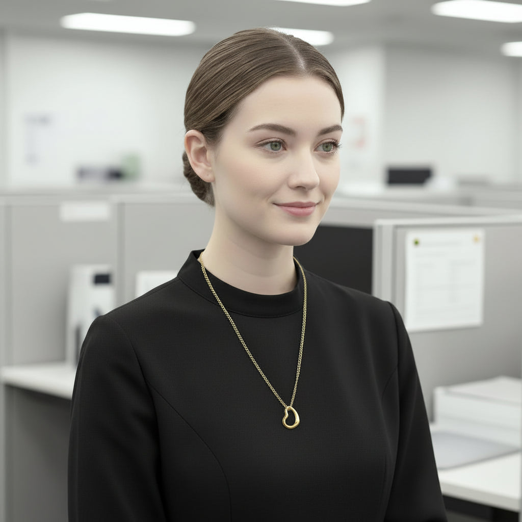 Golden Metallic Heart Charm Locket in Gift Packing