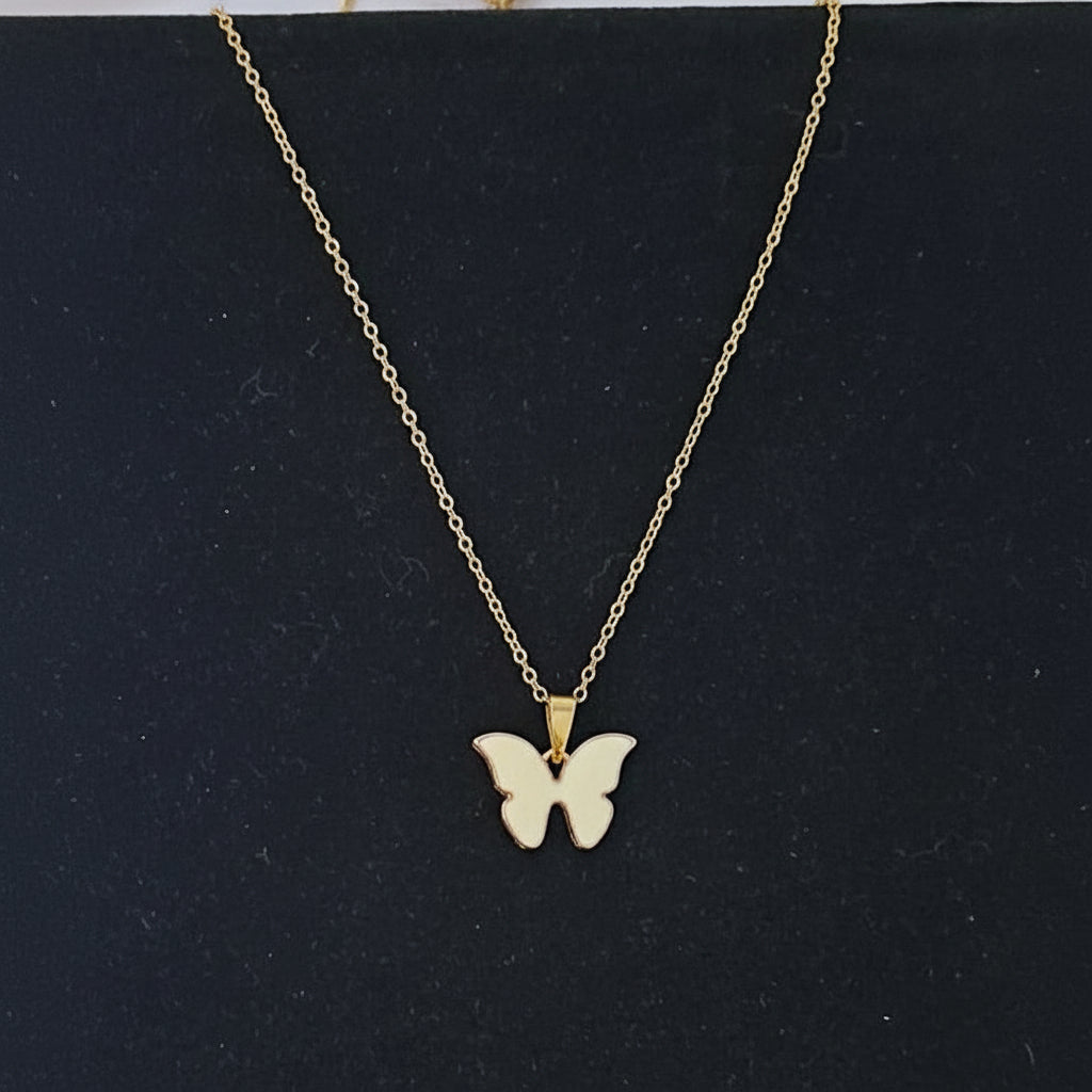 Yellow Golden Mini Butterfly Charm Locket in Gift Packing