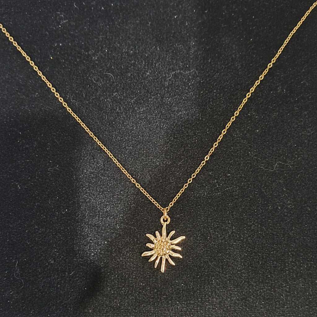 Golden Sun Charm Locket in Gift Packing