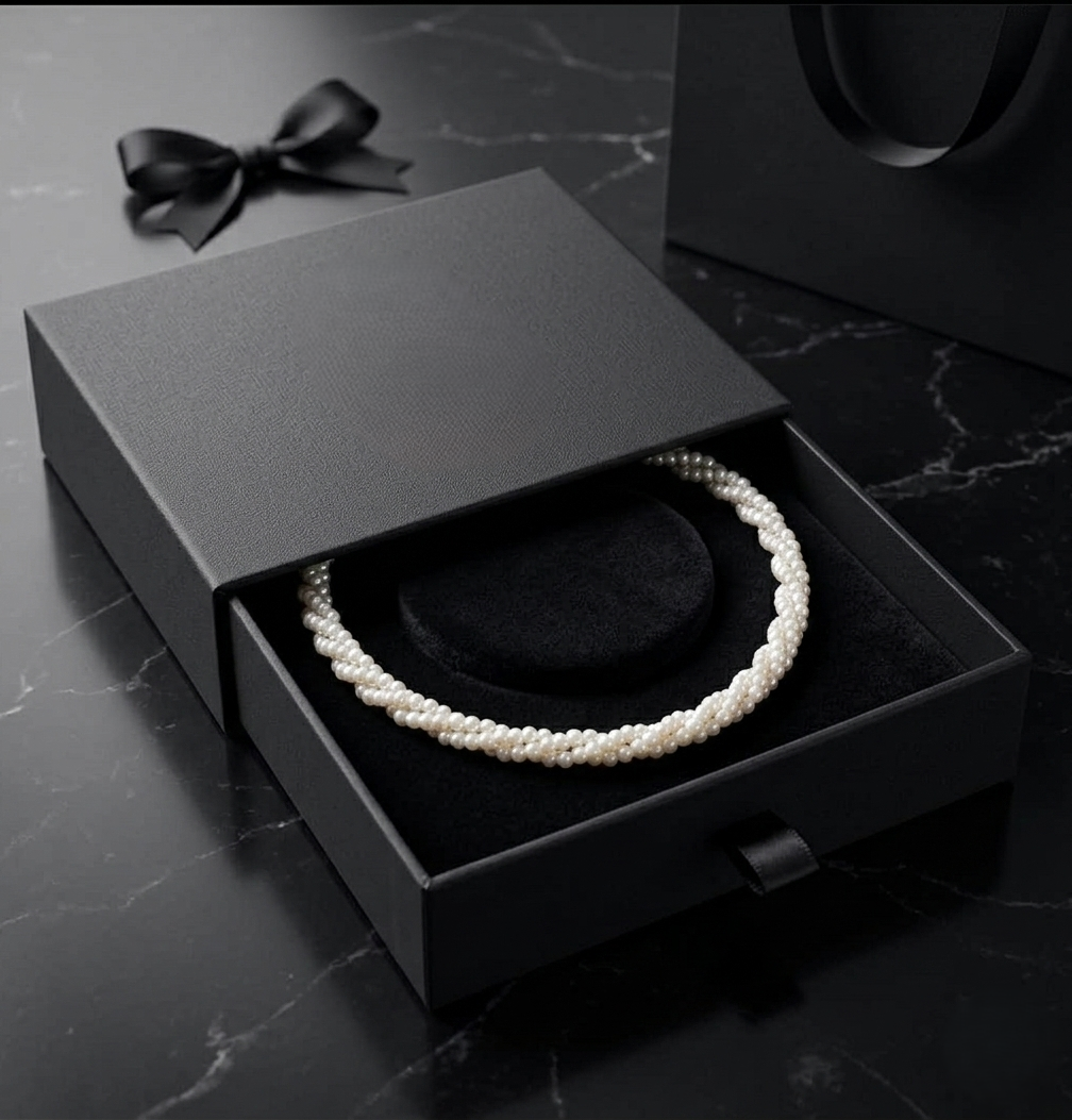Twisted Pearls Necklace in Gift Packing