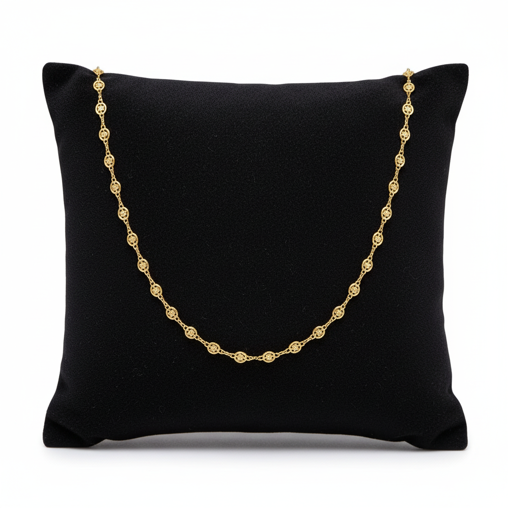 Trendy Golden Leaf Shape Chain in Gift Packing