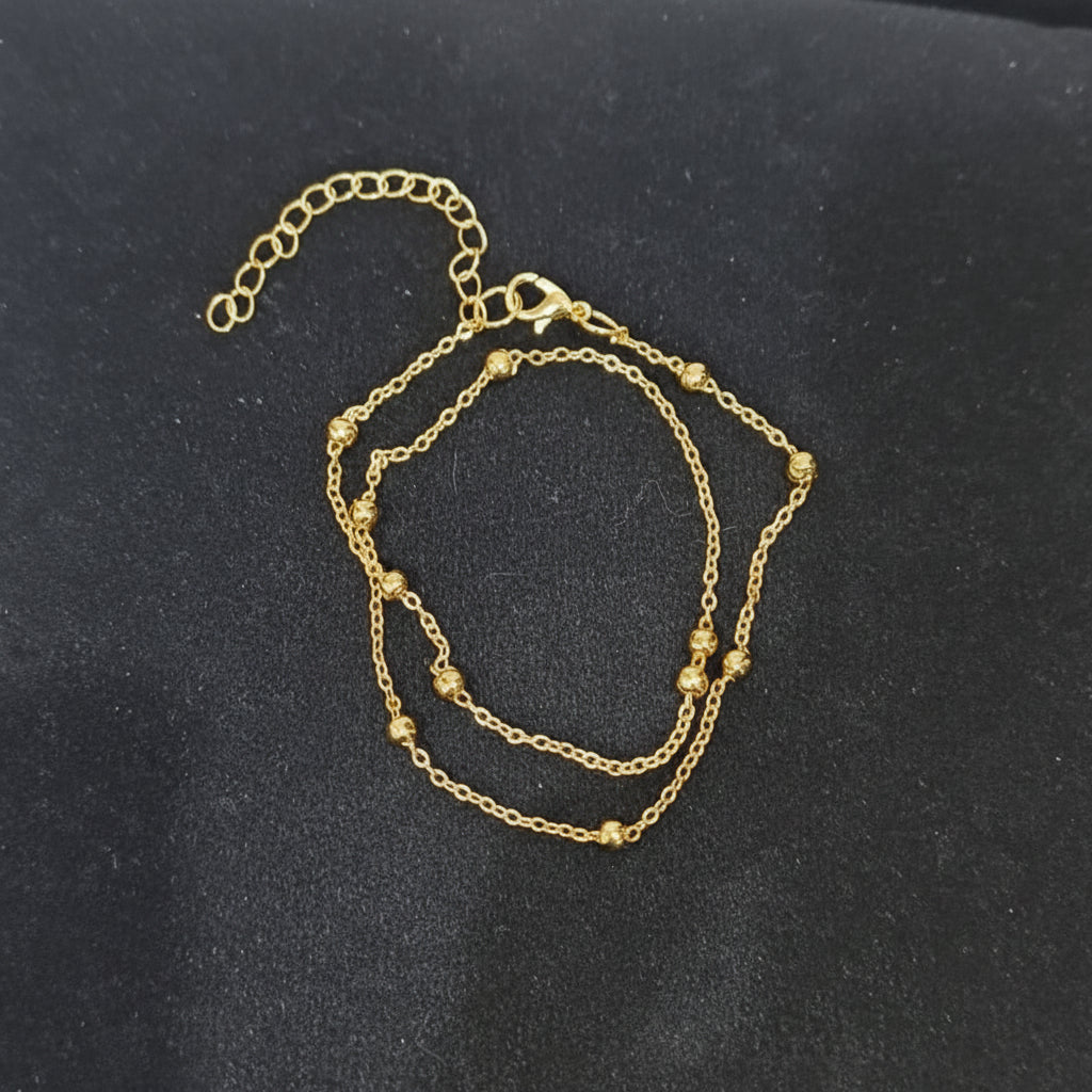 Golden Bracelet with Beads in Gift Packing