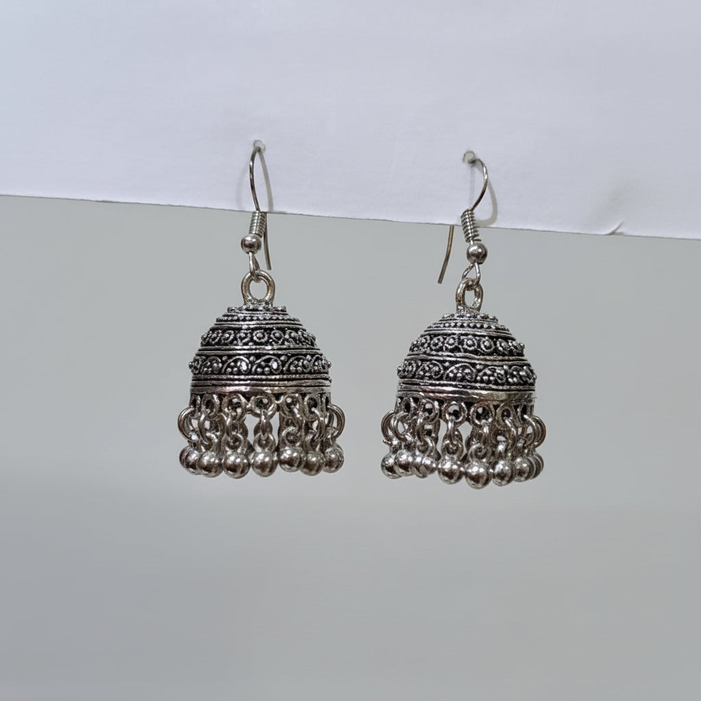 Traditional Silver Earrings (Jhumkay) in Gift Packing