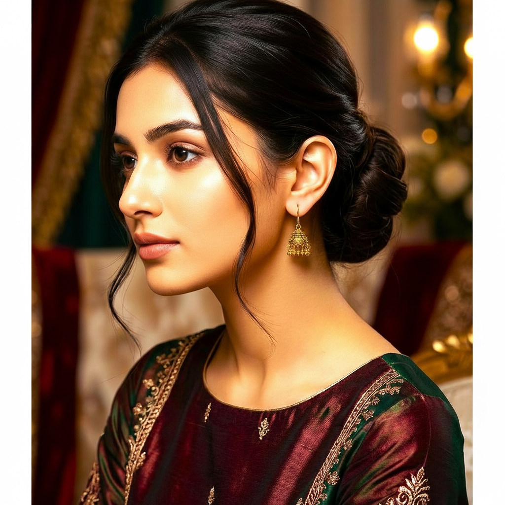 Traditional Golden Earrings (Small Jhumkay) in Gift Packing
