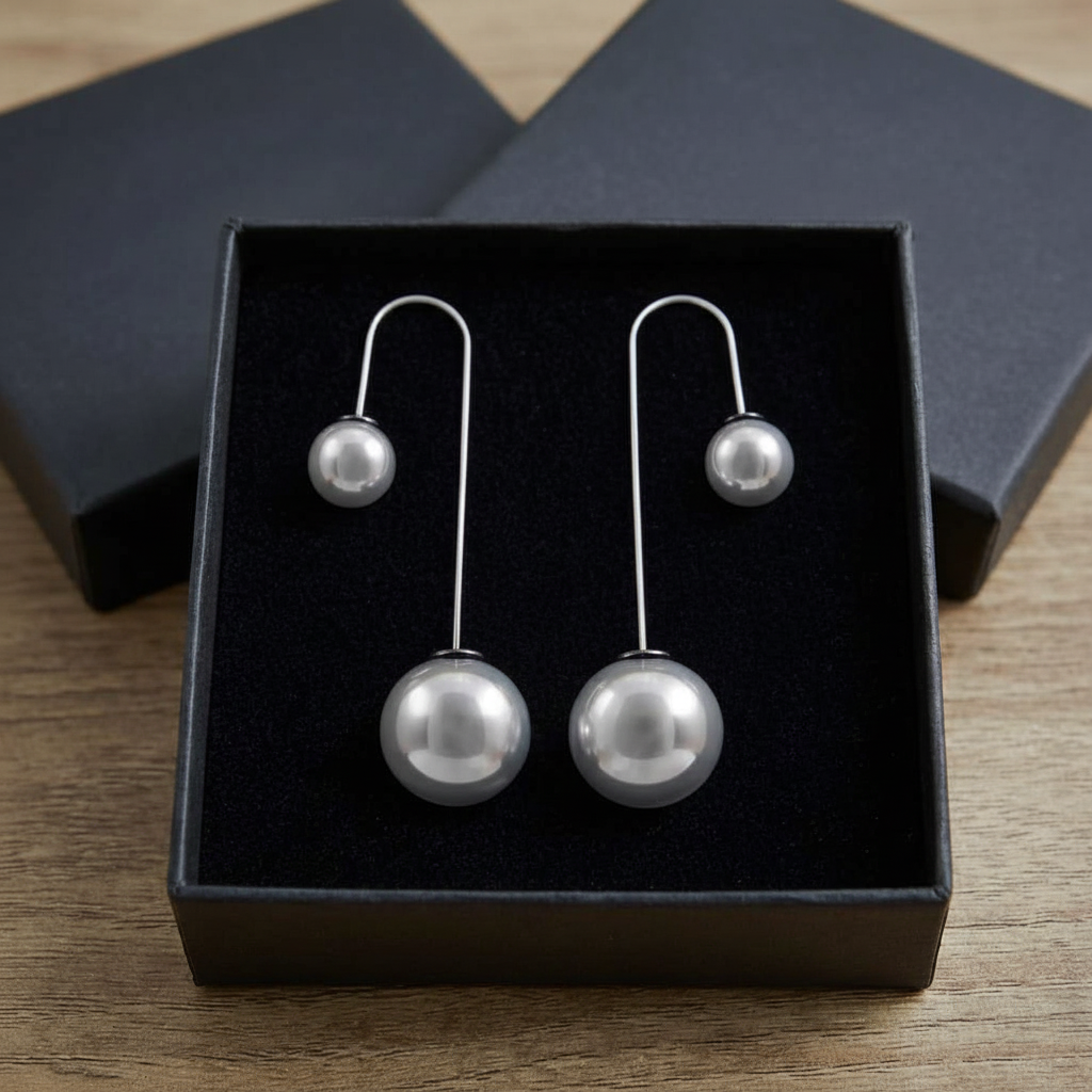 Silver Drop Earrings in Gift Packing