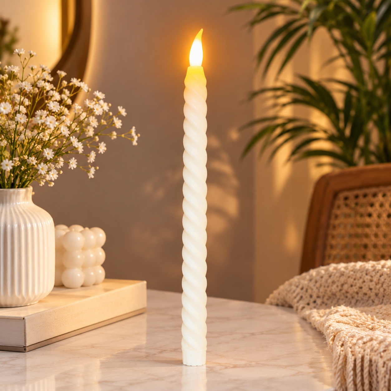01 LED Smokeless Spiral Candle (without stand & without Battery/Cells)