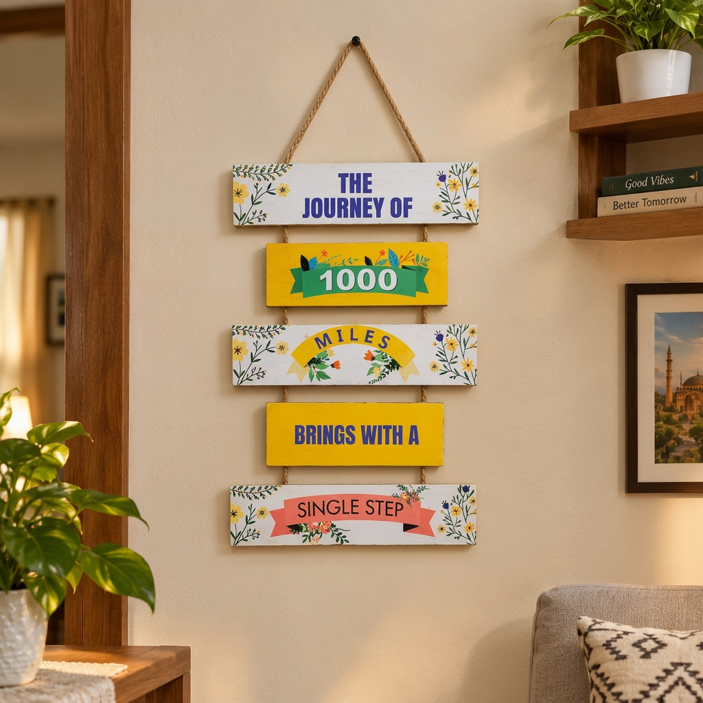 5-Tier Wooden Wall Hanging Quotes