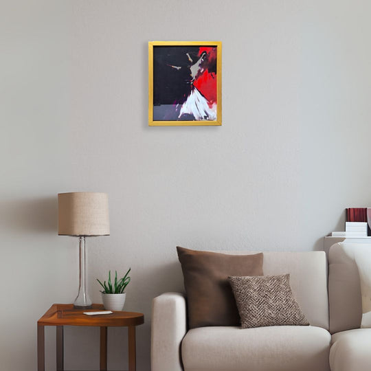 Wooden Wall Hanging Photo Frame with Glass at Front (Sufi Art)