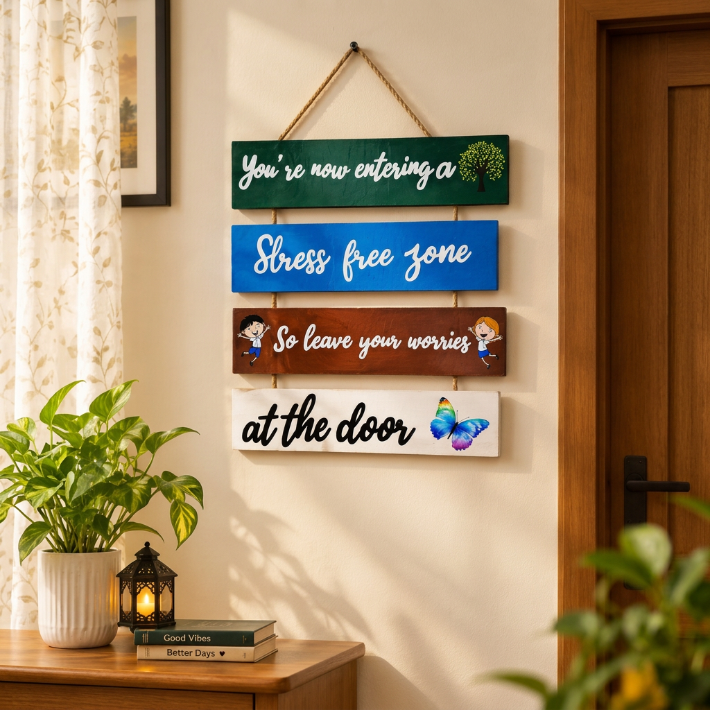 4-Tier Wooden Wall Hanging Quotes