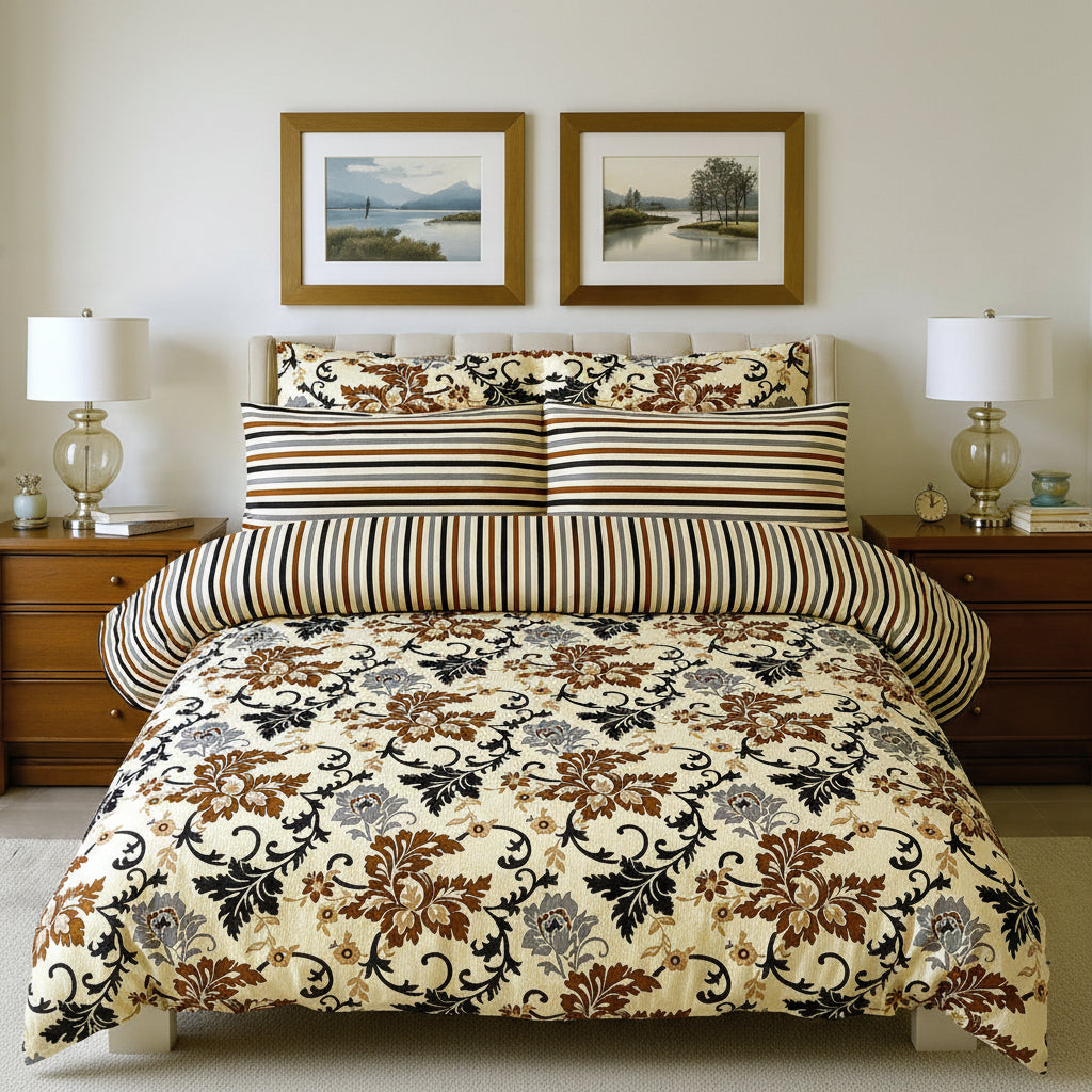 Printed Bed Sheet Set (King)