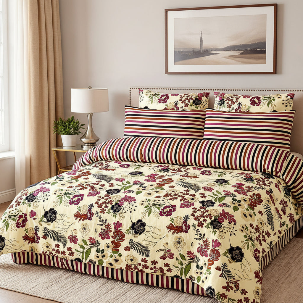 Printed Bed Sheet Set (King)