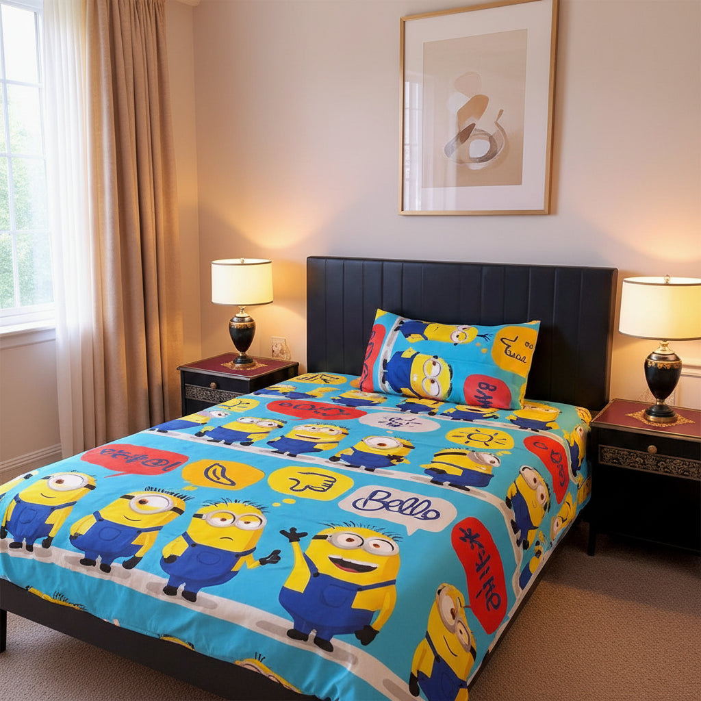 Kids Printed Bed Sheet Set (Single)