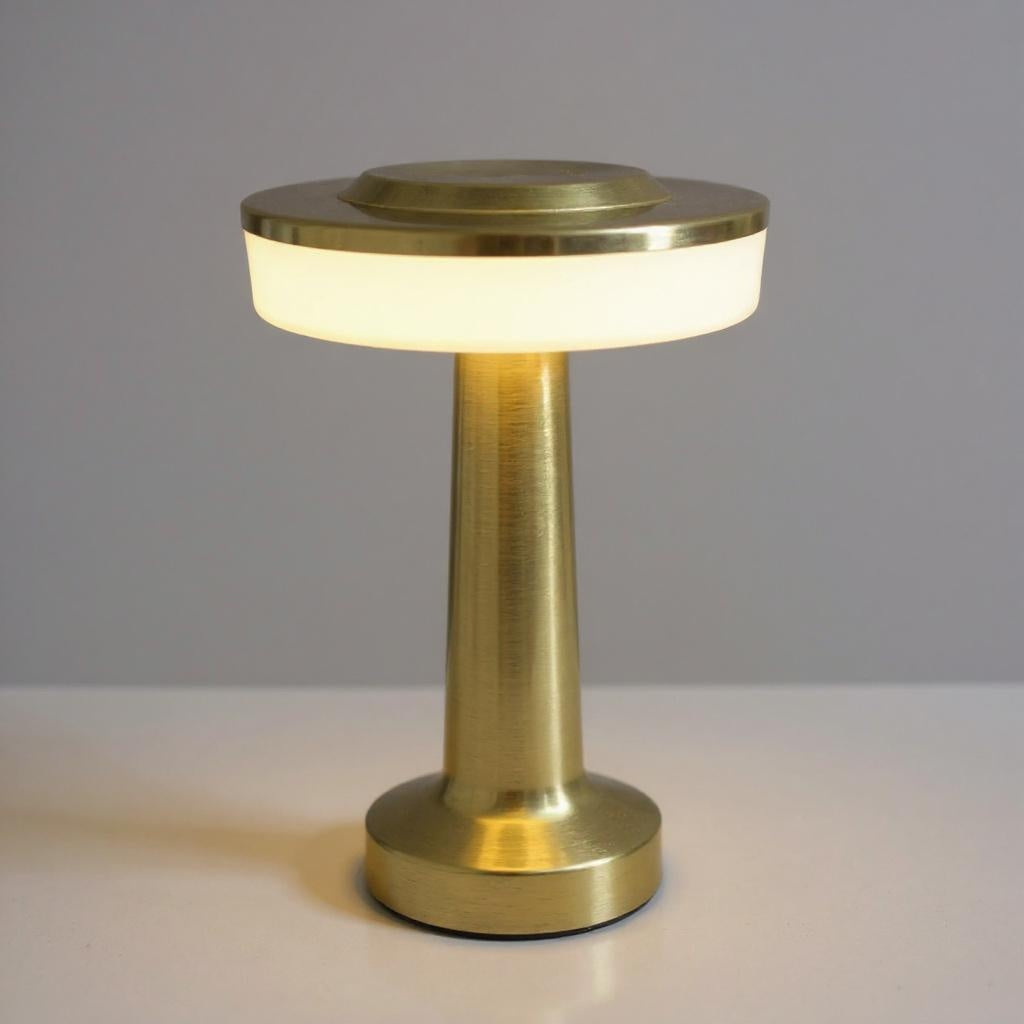 Golden LED Desk Lamp – 3 Light Colours, Portable, Rechargeable, Touch Sensor