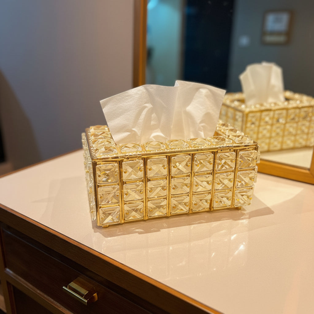 Crystal Beaded Tissue Box