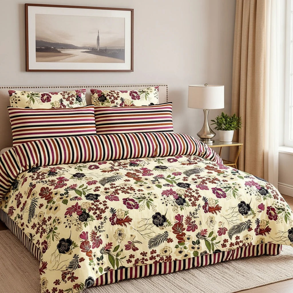 Printed Bed Sheet Set (King)