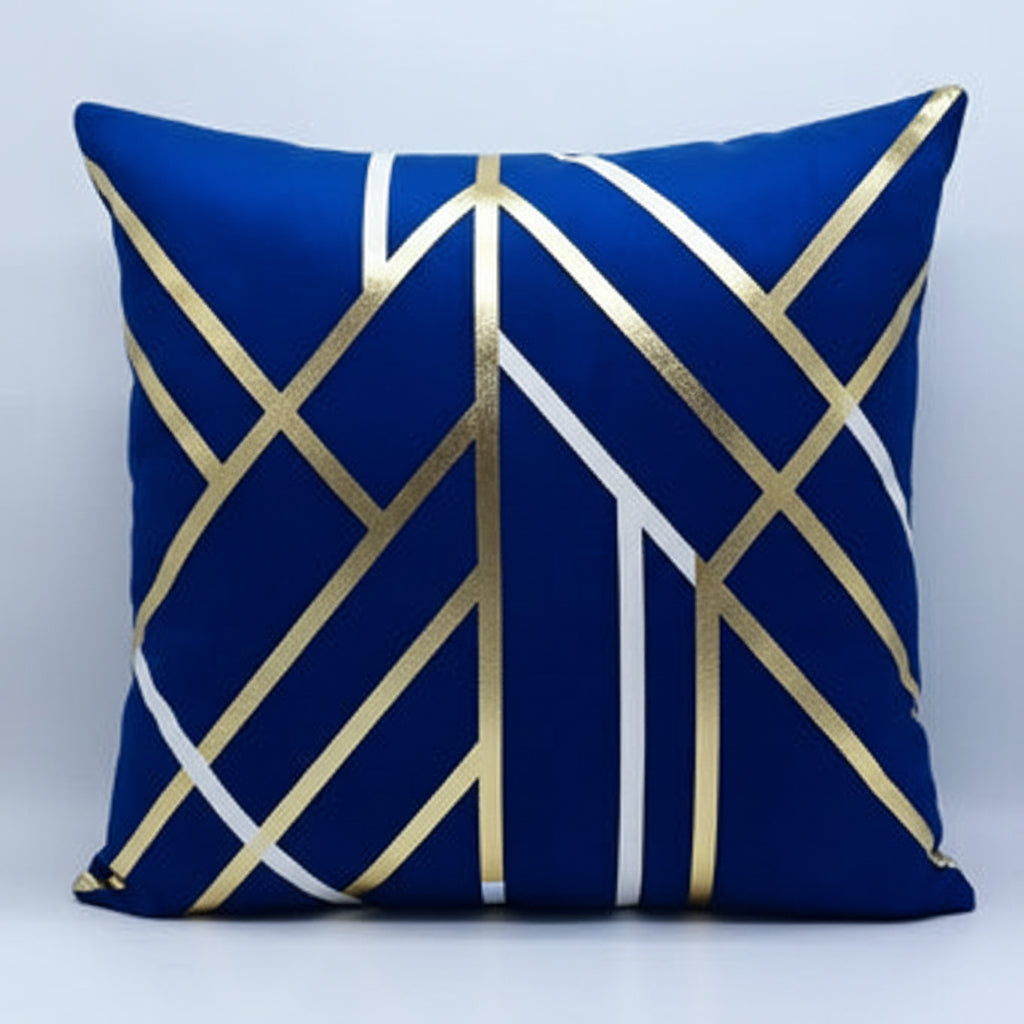 Velvet Cushion Covers with Laser Cut Golden Foil (Unfilled) – 2 Pcs Set