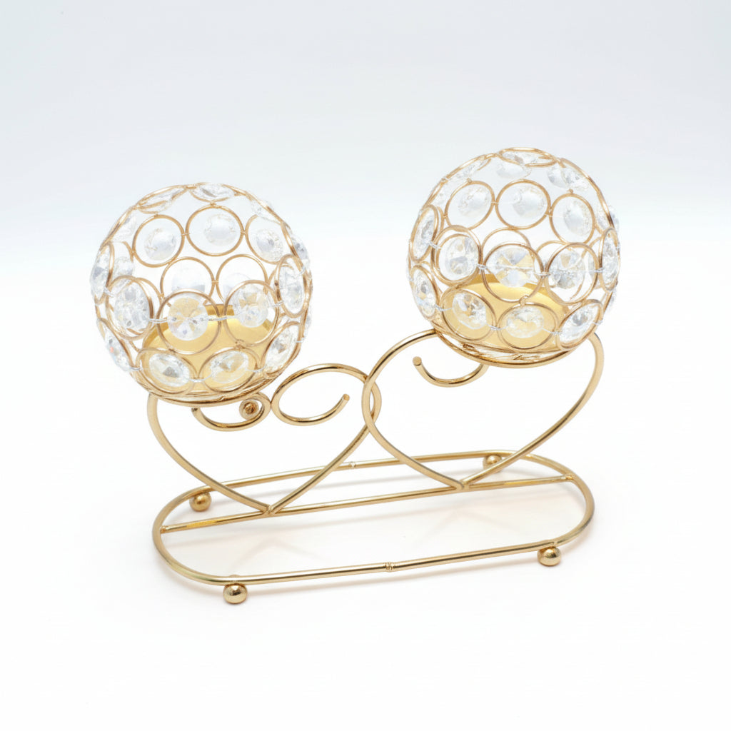 Crystal Delicate Candle Stand with 2 Holders (without Candles)