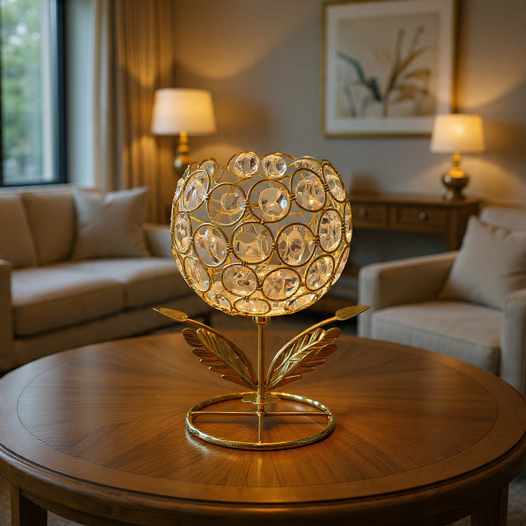 Crystal Beaded Candle Holder