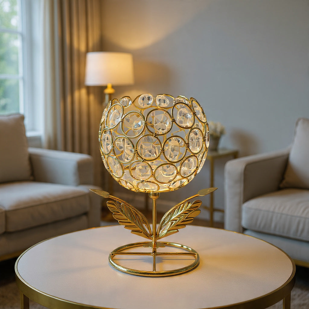 Crystal Beaded Candle Holder